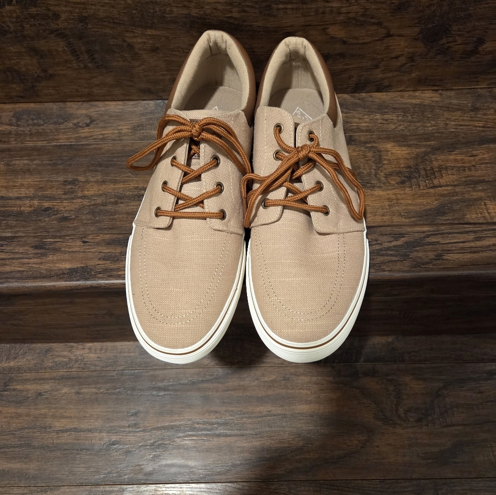 St. John's Bay Mens Bryce Lace-Up Shoes Size 12 Tan